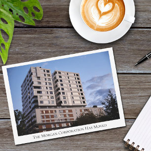 Faire-part Notre Société A Déplacé Bâtiment Personnalisé Phot