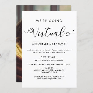 Faire-part Nous Allons Prendre Une Photo Mariage Virtuelle