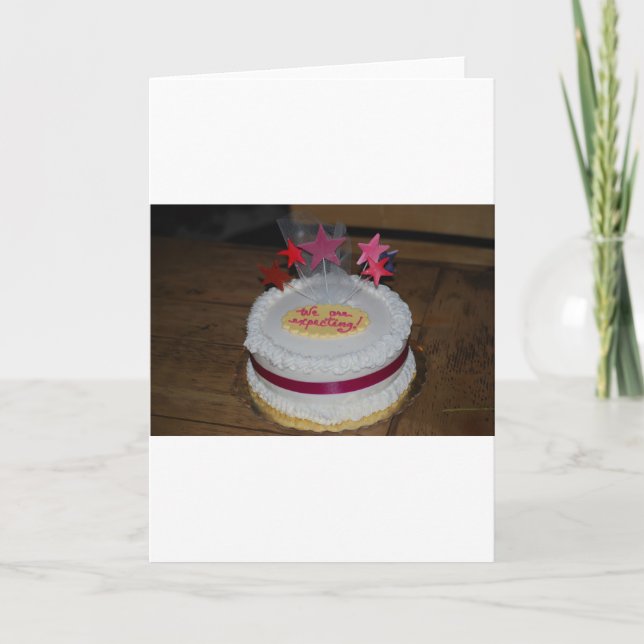 Faire-part Nous Attendons Le Gâteau (Devant)