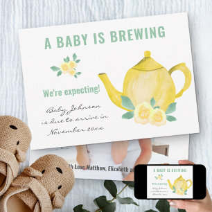 Faire-part Nous attendons un bébé - Baby is Brewing annonce d