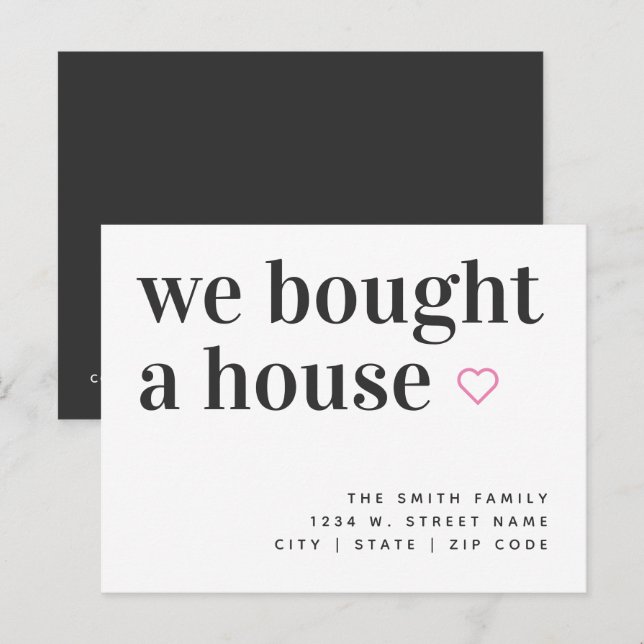Faire-part Nous Avons Acheté Une Carte Postale Maison Simple  (Devant / Derrière)