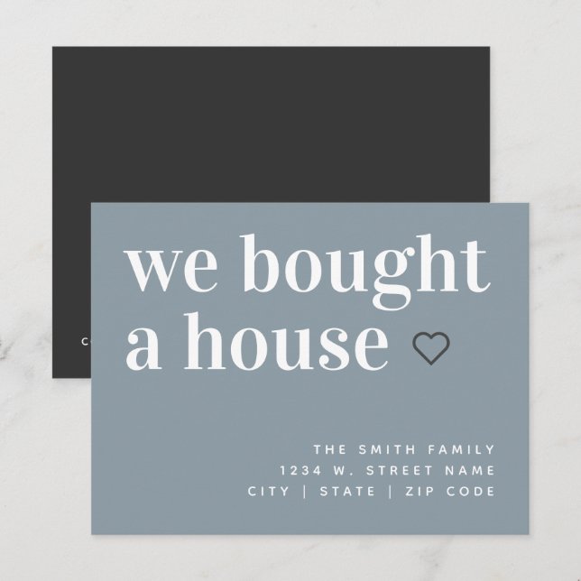 Faire-part Nous Avons Acheté Une Carte Postale Maison Simple  (Devant / Derrière)