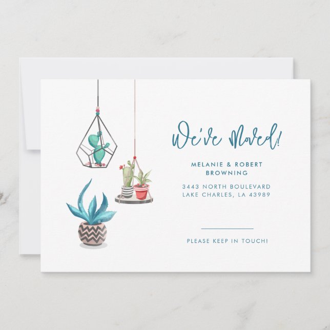 Faire-part Nous Avons Changé D'Adresse Chic Custom Moving (Devant)