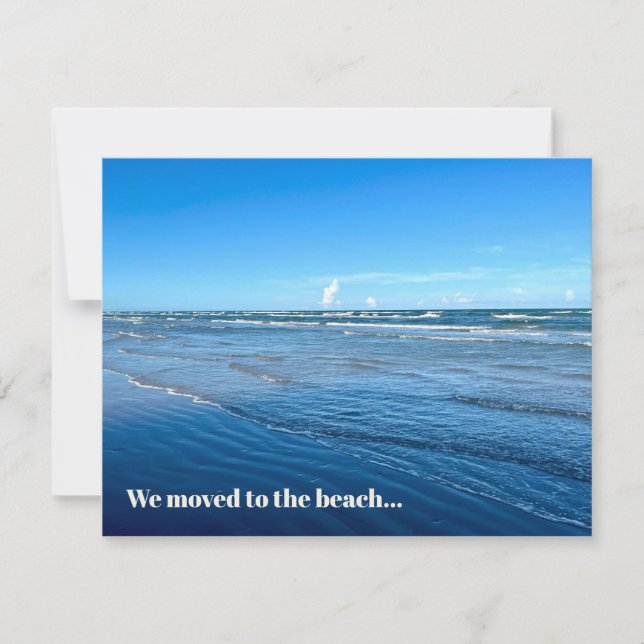 Faire-part Nous Avons Déménagé À La Plage Nouvelle Adresse Do (Devant)
