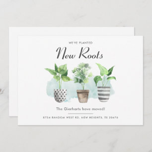 Faire-part Nous avons déménagé Boho nouvelles racines se dépl
