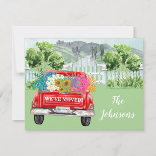 Faire-part Nous avons déménagé Budget Campagne Camion Déménag