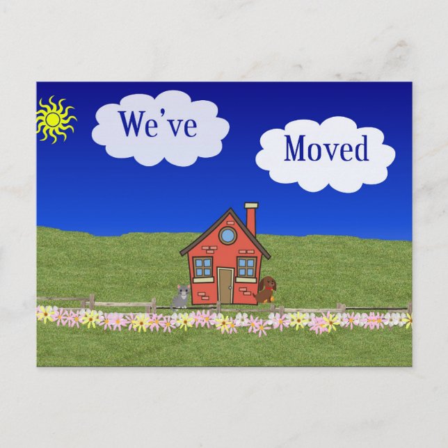 Faire-part Nous avons déménagé - Carte postale (Devant)