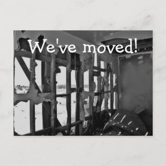 Faire-part Nous avons déménagé ! carte postale de maison détr