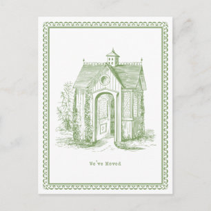Faire-part Nous avons déménagé Carte postale de maison vintag