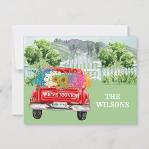 Faire-part Nous avons déménagé Charming Pittoresque Truck Bud