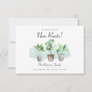 Faire-part Nous avons déménagé de nouvelles racines botanique