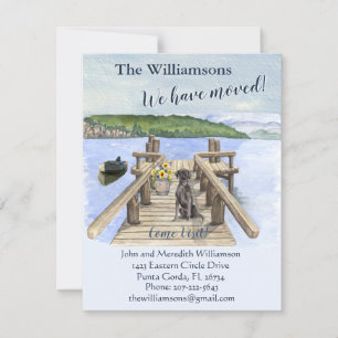 Faire-part Nous avons déménagé Dog Lake Boat Mountain Dock Mo