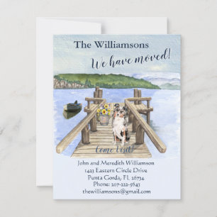 Faire-part Nous avons déménagé Dog Lake Boat Mountain Dock Mo