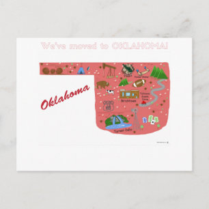Faire-part Nous avons déménagé en carte postale d'Oklahoma