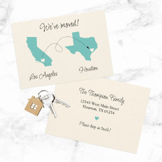 Faire-part Nous avons déménagé ! État pour État  Annonce