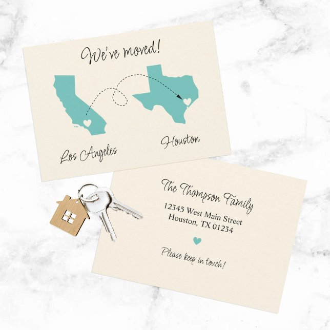 Faire-part Nous avons déménagé ! État pour État  Annonce (Créateur téléchargé)