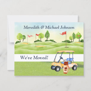Faire-part Nous avons déménagé Golf Panier Greens Budget Move