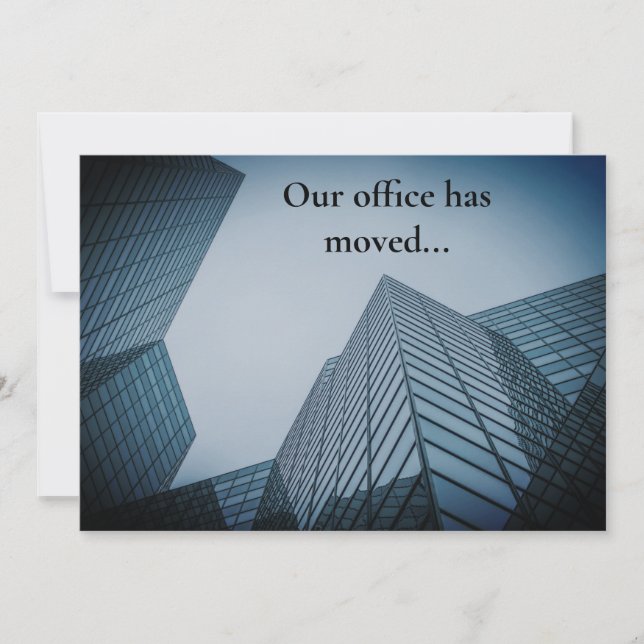 Faire-part Nous avons déménagé Immeuble de bureaux profession (Devant)