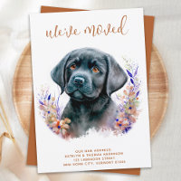 Nous avons déménagé Labrador Puppy Boho Floral Chi