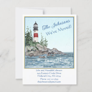 Faire-part Nous avons déménagé le budget de l'eau du phare