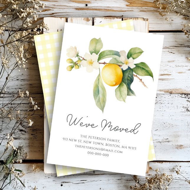 Faire-part Nous avons déménagé | Lemon Blossom Nouvelle Adres (Créateur téléchargé)