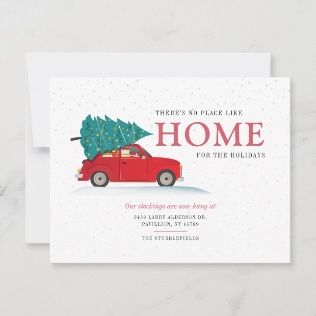 Faire-part Nous avons déménagé les vacances de Noël (Devant)