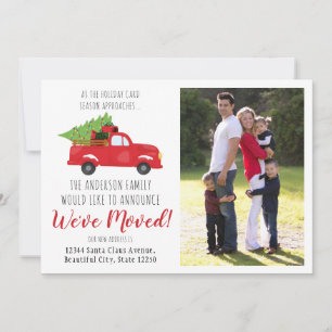 Faire-part Nous avons déménagé les vacances de Noël pour cami