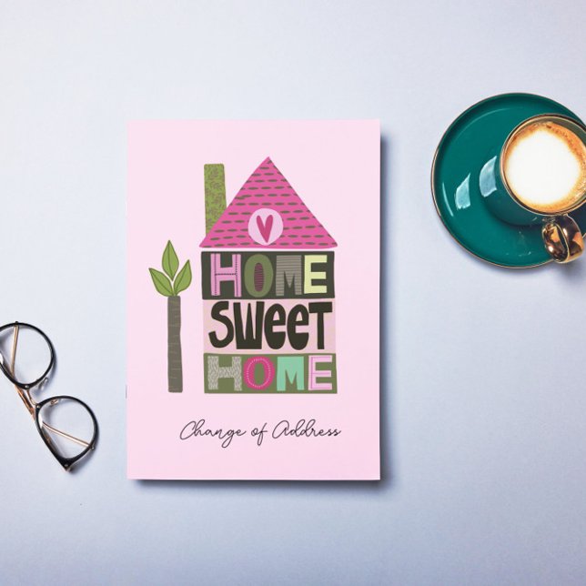Faire-part Nous avons déménagé lettre fantaisiste de changeme (Créateur téléchargé)