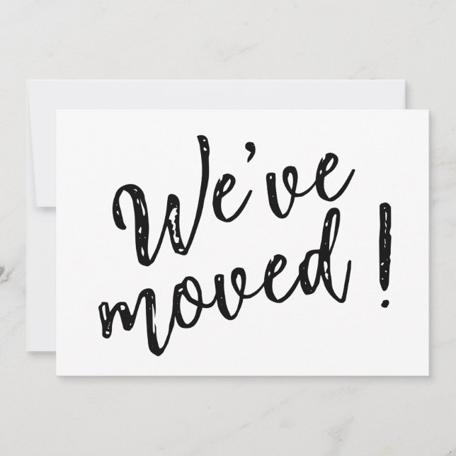 Faire-part Nous avons déménagé Modern Handwritten Script  (Devant)