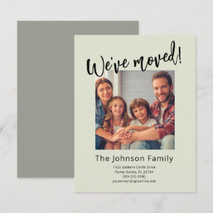 Faire-part Nous avons déménagé Moderne Élégant Famille Photo 