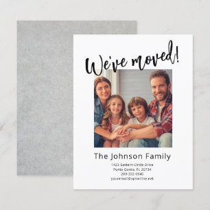 Faire-part Nous avons déménagé Moderne Élégant Famille Photo 