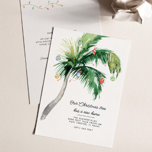 Faire-part Nous avons déménagé Noël Fête du Déménagement Palm
