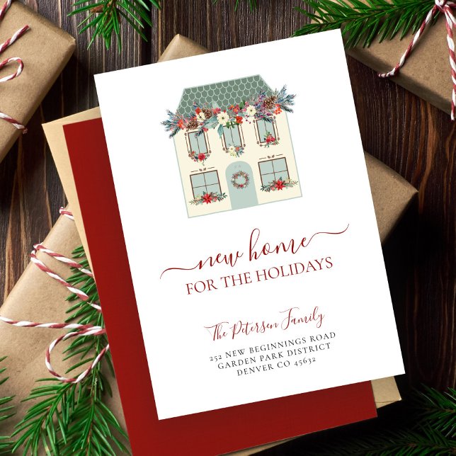 Faire-part Nous avons déménagé Noël nouvelle maison vacances  (Créateur téléchargé)