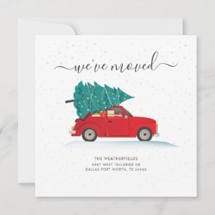 Faire-part Nous avons déménagé Noël vacances déménager