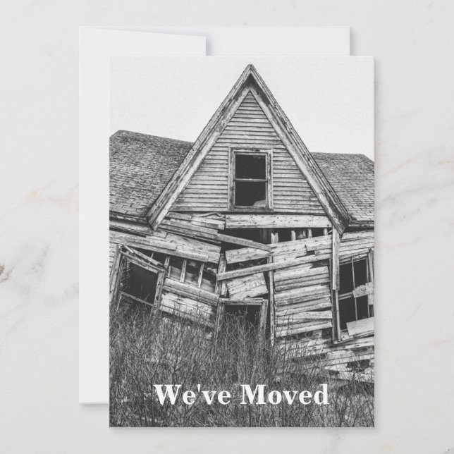 Faire-part Nous avons déménagé notre drôle de vieille maison  (Devant)