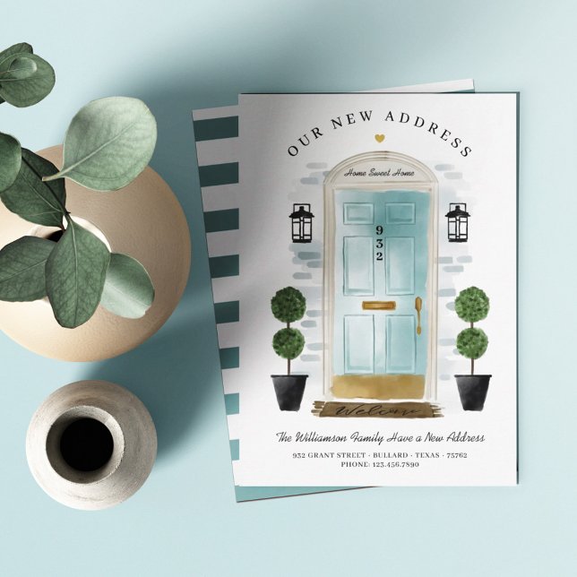 Faire-part Nous avons déménagé - Nouvelle adresse Aqua Waterc (Créateur téléchargé)