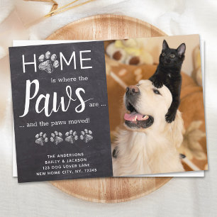 Faire-part Nous avons déménagé Nouvelle Adresse Chat Chien An