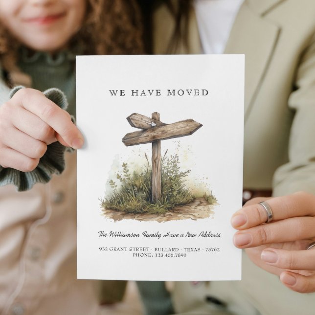 Faire-part Nous avons déménagé - Nouvelle adresse I panneau r (Créateur téléchargé)