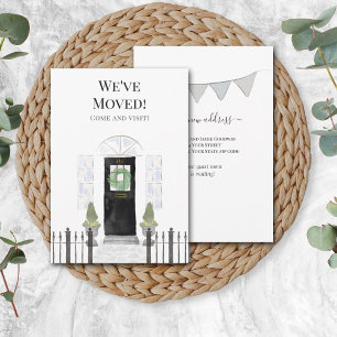 Faire-part Nous avons déménagé Nouvelle Maison Aquarelle Noir