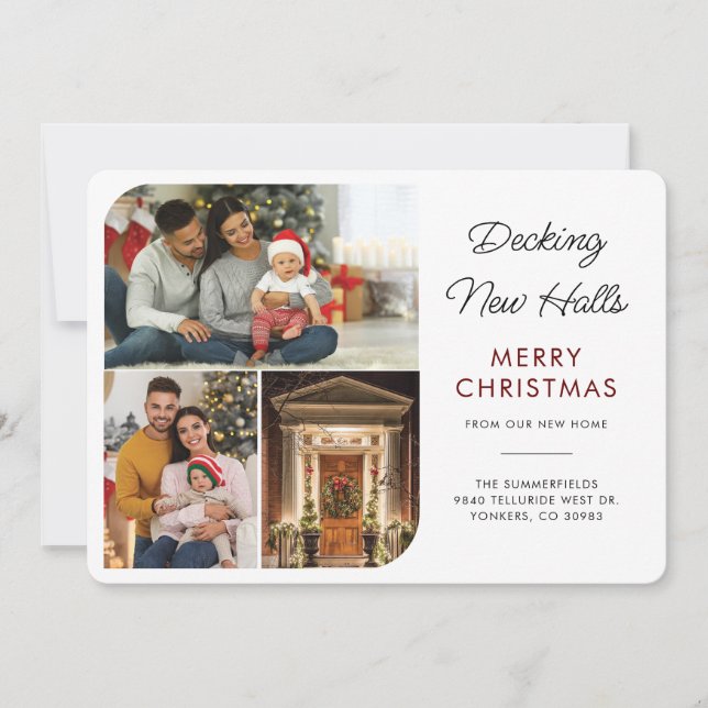 Faire-part Nous avons déménagé Nouvelle Maison Photos de fami (Devant)