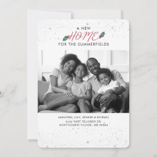 Faire-part Nous avons déménagé Photo vacances de Noël Déménag