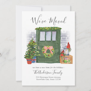 Faire-part Nous avons déménagé Porte d'entrée Noël Noël Démén