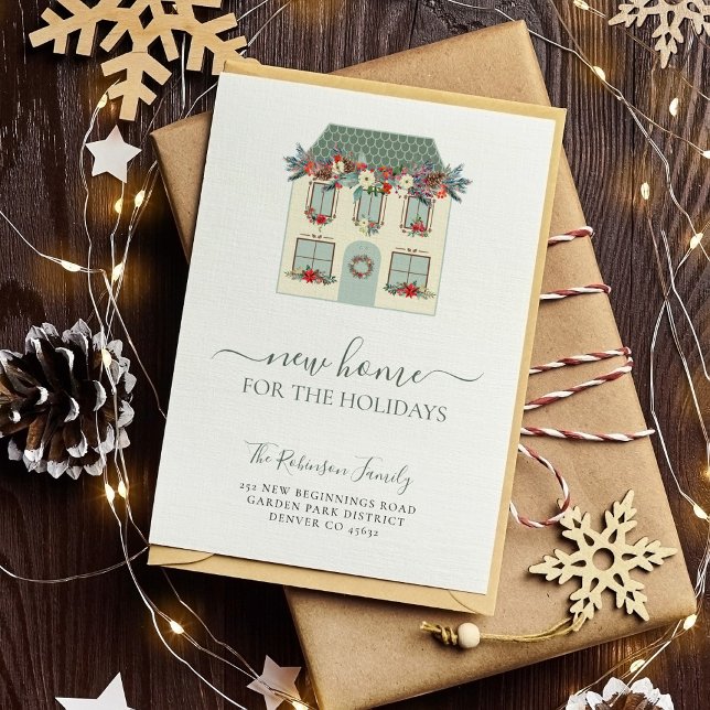 Faire-part Nous avons déménagé un nouveau jour férié Noël dém (Créateur téléchargé)