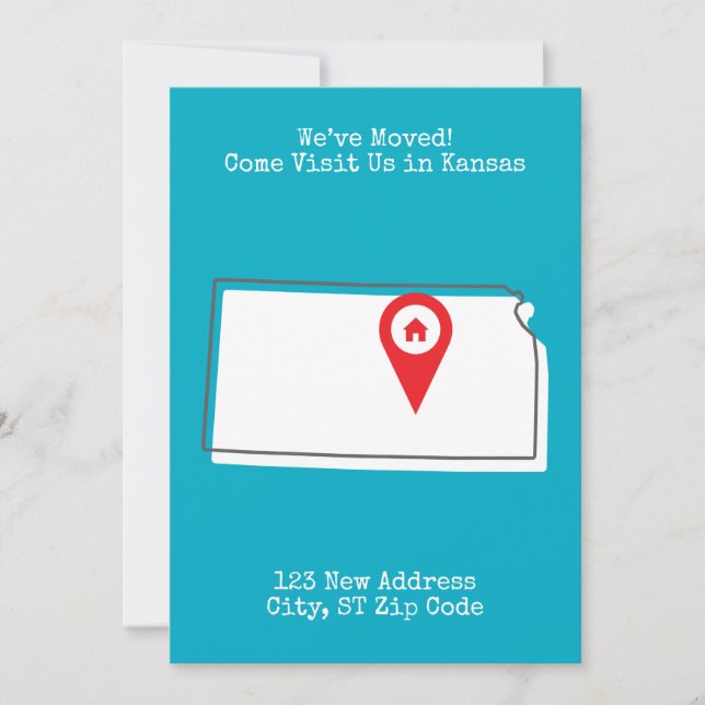 Faire-part Nous avons déménagé ! Venez nous rendre visite au  (Devant)