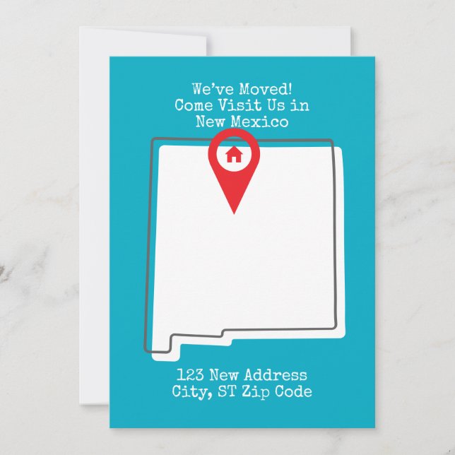 Faire-part Nous avons déménagé ! Venez nous rendre visite au  (Devant)