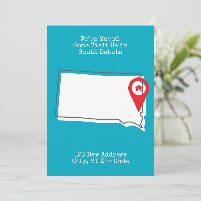 Faire-part Nous avons déménagé ! Venez nous rendre visite dan (Debout devant)