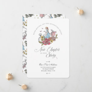 Faire-part Nous avons déménagé Vintage Alice au pays des merv