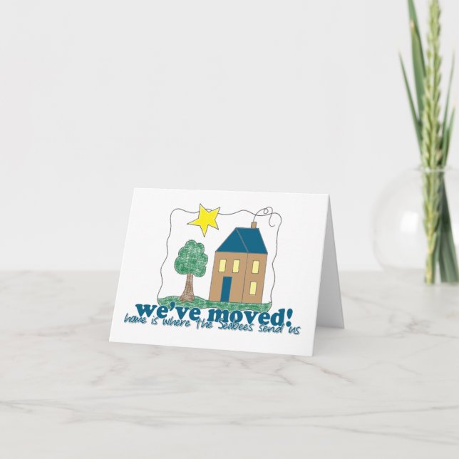 Faire-part Nous avons déplacé… à la maison est où les (Devant)