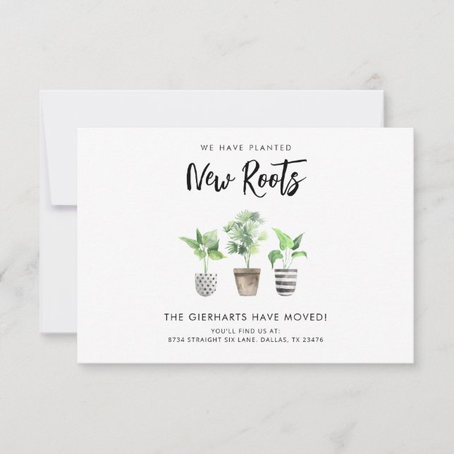 Faire-part Nous avons déplacé Boho Nouvelle adresse Déplaceme (Devant)