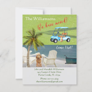 Faire-part Nous avons déplacé Chien Ocean Beach Budget Bouger